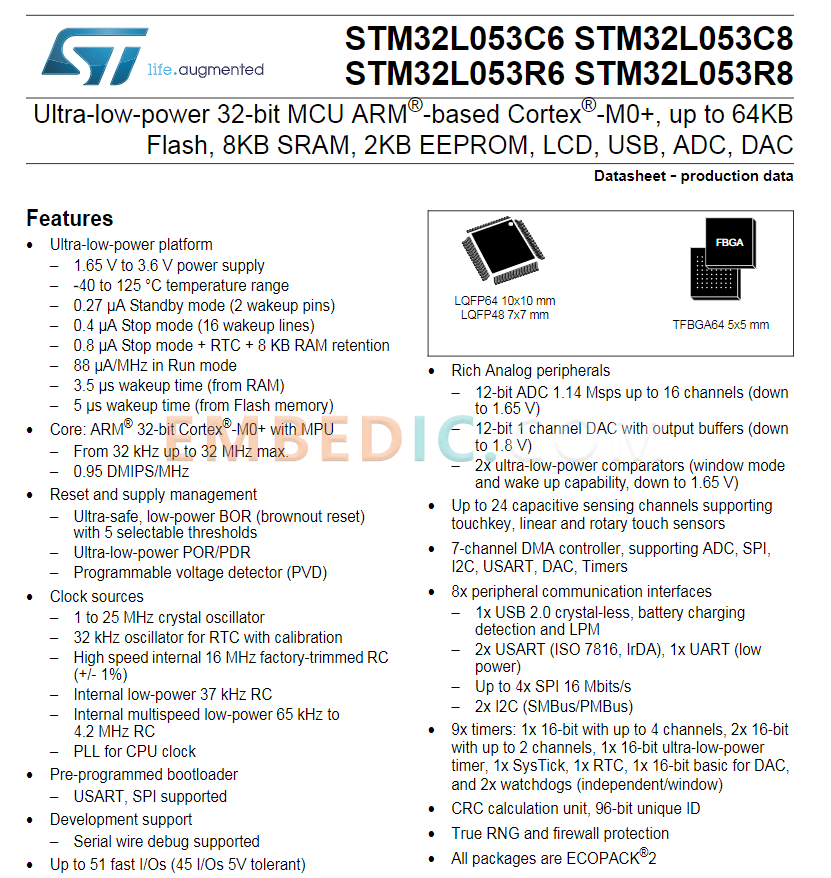 STM32L053R8T3