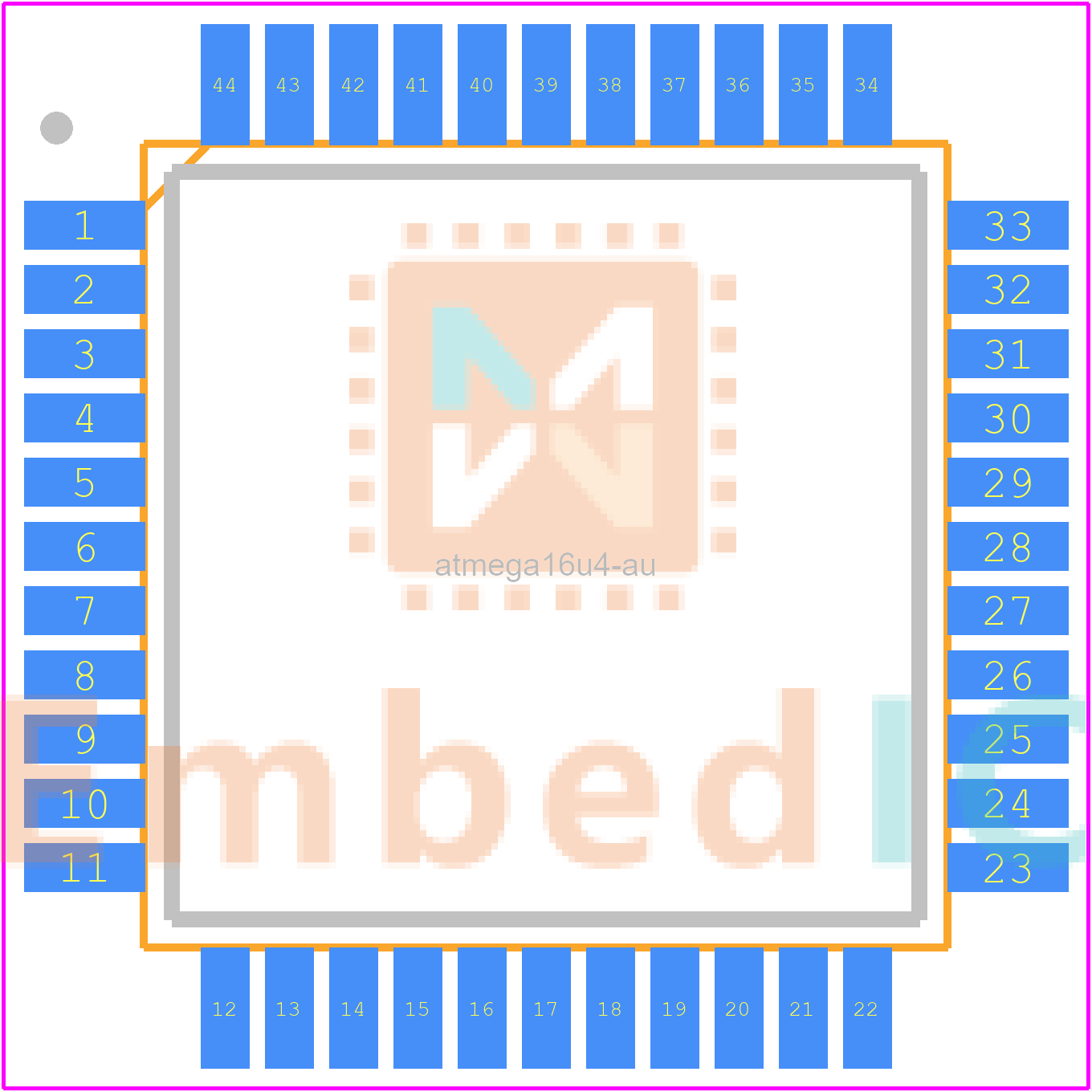 ATMEGA16U4-AU Microchip 8bit MCU | EmbedIc